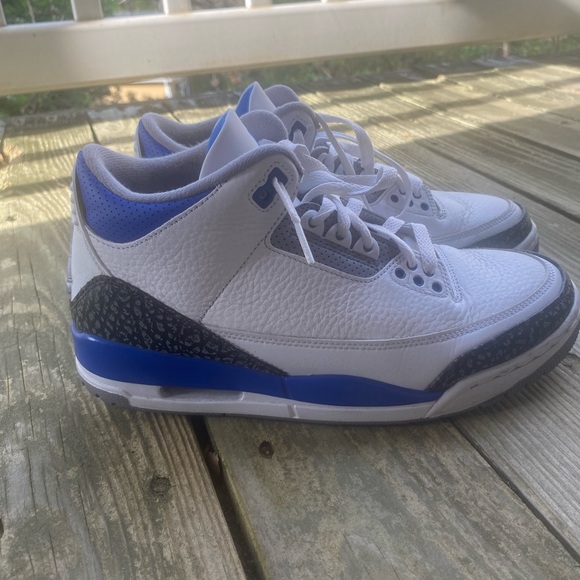 Jordan 3 Retro White/Game Royal elephant print size 8.5 Men - Picture 2 of 8